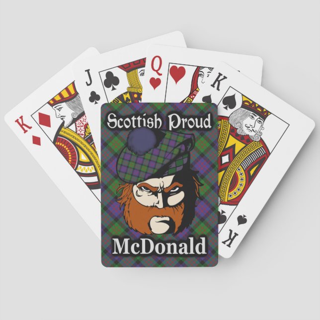 Scottish Clan McDonald Tartan Spielkarten (Rückseite)