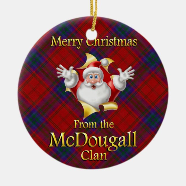 Scottish Clan McDougall Weihnachtsdekoration Keramikornament (Vorne)