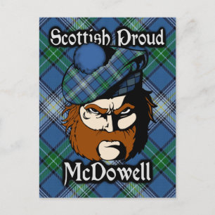 Scottish Clan McDowell Tartan Postcard Postkarte