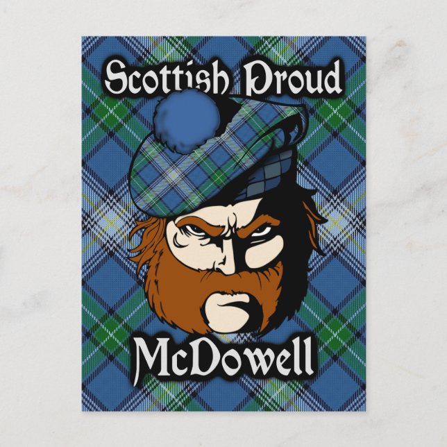 Scottish Clan McDowell Tartan Postcard Postkarte (Vorderseite)
