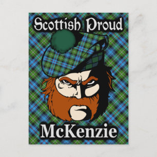 Scottish Clan McKenzie Tartan Postcard Postkarte