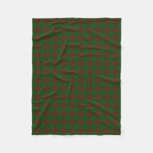 Scottish Clan Menzies Red Green Classic Tartan Fleecedecke