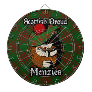Scottish Clan Menzies Tartan Dartboard Dartscheibe