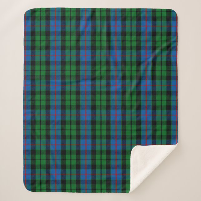 Scottish Clan Morrison Tartan Kariert Sherpadecke (Vorderseite)
