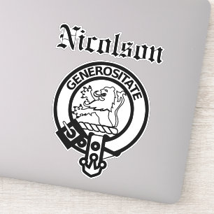 Scottish Clan Nicolson Wappen Abzeichen Großaufkle Aufkleber