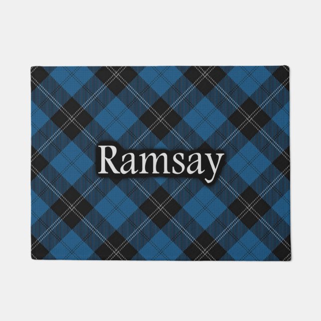 Scottish Clan Ramsay Blue Hunting Tartan Fußmatte (Vorderseite)