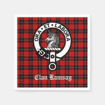 Scottish Clan Ramsay Wappen Abzeichen & Tartan