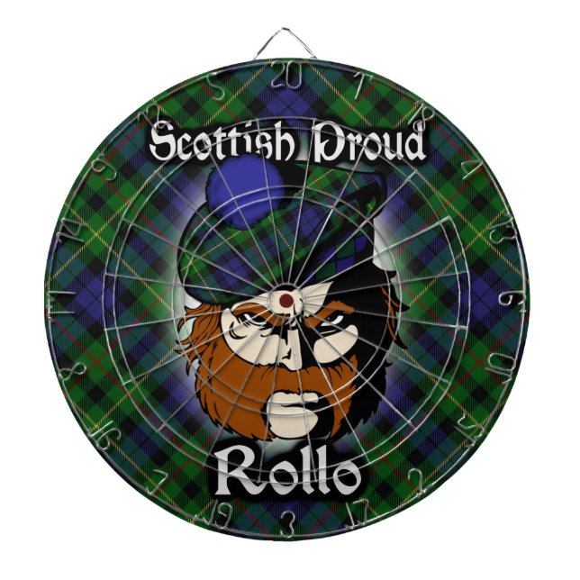 Scottish Clan Rollo Tartan Dartboard Dartscheibe (vorne)