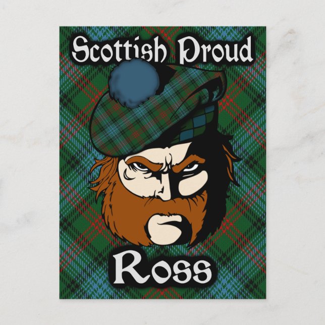 Scottish Clan Ross Tartan Postcard Postkarte (Vorderseite)