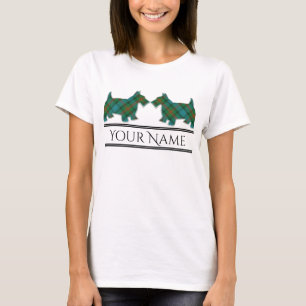Scottish Clan Ross Tartan Scottie Dogs T-Shirt