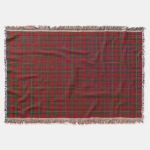 Scottish Clan Stewart Stuart Royal Red Tartan Decke