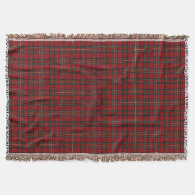 Scottish Clan Stewart Stuart Royal Red Tartan Decke (Vorderseite)