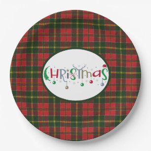 Scottish Clan Tartan MacDonald Kingsburgh Christma Pappteller