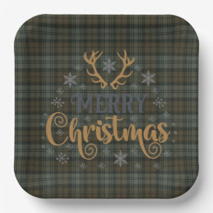 Scottish Clan Tartn BlackWatch Weihnachten Pappteller