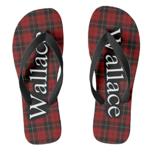 Scottish Clan Wallace Tartan Flop Flop Flop Flops Flip Flops