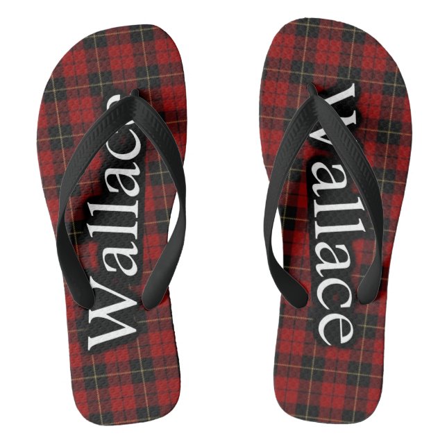 Scottish Clan Wallace Tartan Flop Flop Flop Flops Flip Flops (Fußbett)