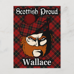 Scottish Clan Wallace Tartan Postcard Postkarte