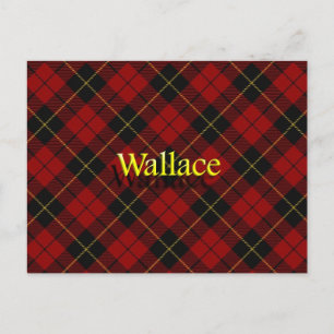 Scottish Clan Wallace Tartan Postkarte