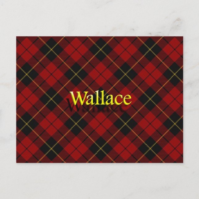 Scottish Clan Wallace Tartan Postkarte (Vorderseite)