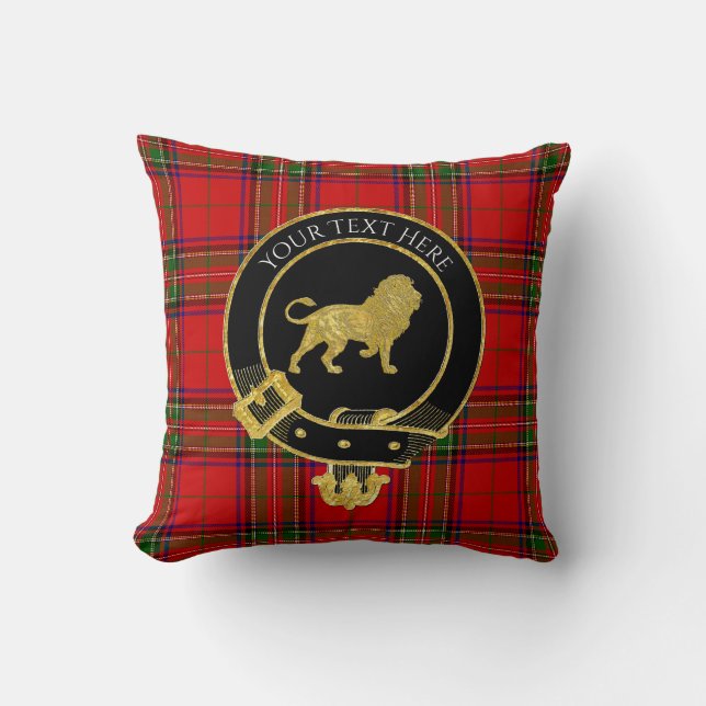 Scottish Clan Wappen Tartan Lion Kissen (Vorderseite)