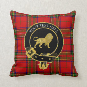 Scottish Clan Wappen Tartan Lion Kissen