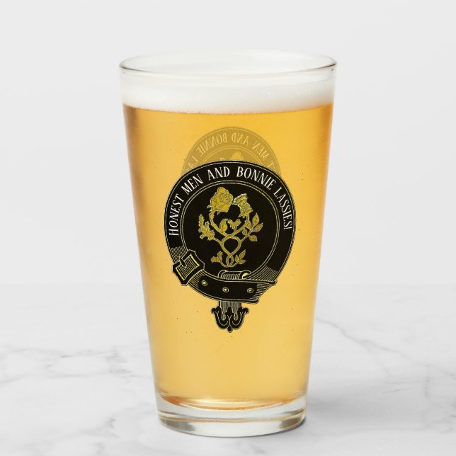Scottish Clan Wappen und Toast Glas (Vorne (Gefüllt))