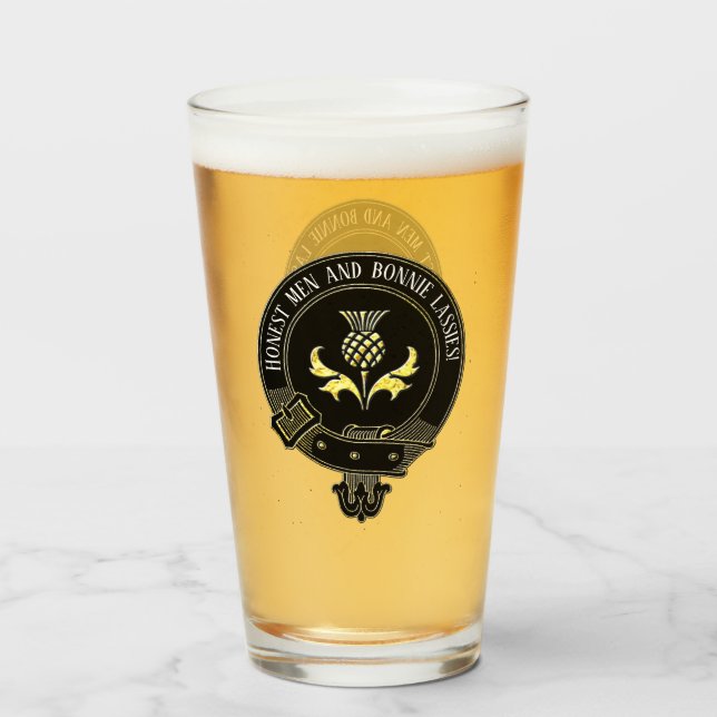 Scottish Clan Wappen und Toast Glas (Vorne (Gefüllt))