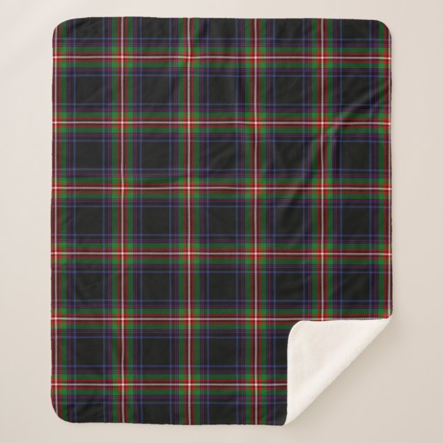 Scottish Clan Watt Tartan Kariert Sherpadecke (Vorderseite)