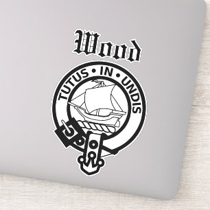 Scottish Clan Wood Wappen Abzeichen Großaufkleber Aufkleber