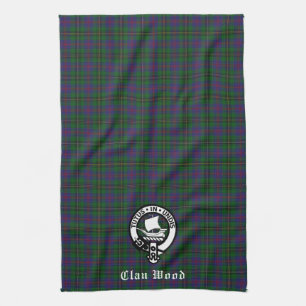 Scottish Clan Wood Wappen & Tartan Geschirrtuch
