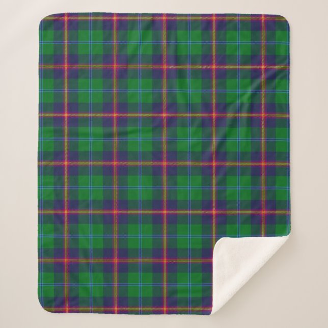 Scottish Clan Young Tartan Kariert Sherpadecke (Vorderseite)
