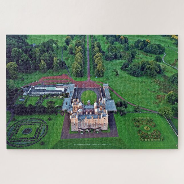Scottish Clans Scott & Douglas - Drumlanrig Castle Puzzle (Horizontal)