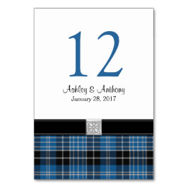 Scottish Clark Tartan Wedding Tischnummer