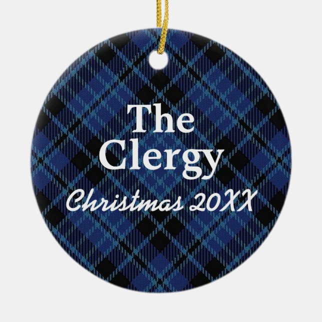 Scottish Clergy Tartan Keramikornament (Vorne)