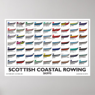 Scottish Coastal Rowing Poster - Skiffs, 5 jr. v4