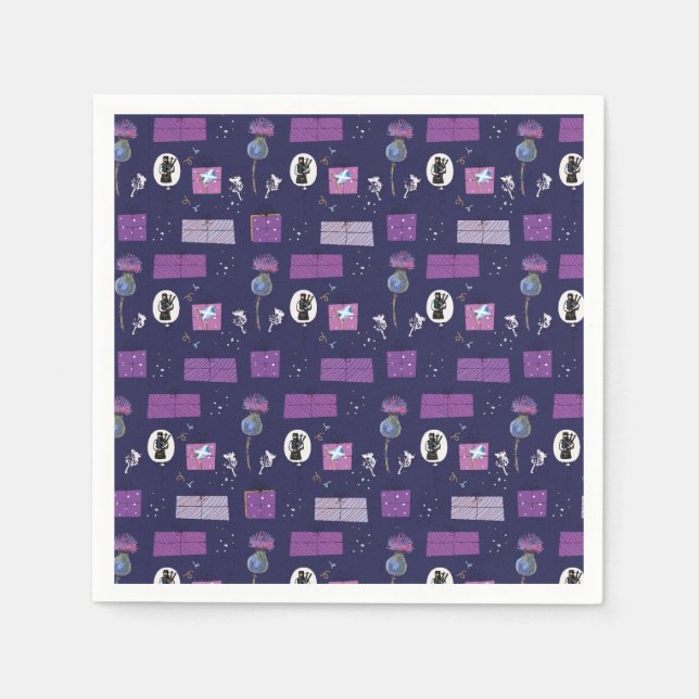 Scottish Collection Lila Thistle Napkins Serviette (Vorderseite)