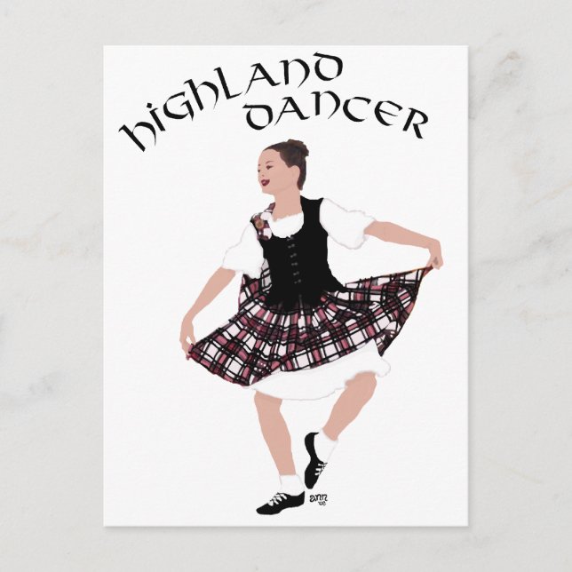 Scottish Country Dancer Postkarte (Vorderseite)