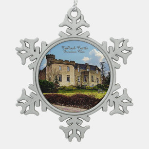 Scottish Davidson Clan Tulloch Castle Xmas Schneeflocken Zinn-Ornament