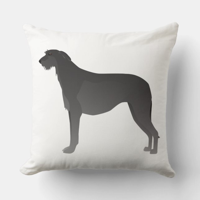 Scottish Deerhound Basic Dog Breed Silhouette Kissen (Vorderseite)