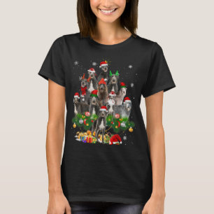 Scottish Deerhound Christmas Tree Lights Funny Dog T-Shirt