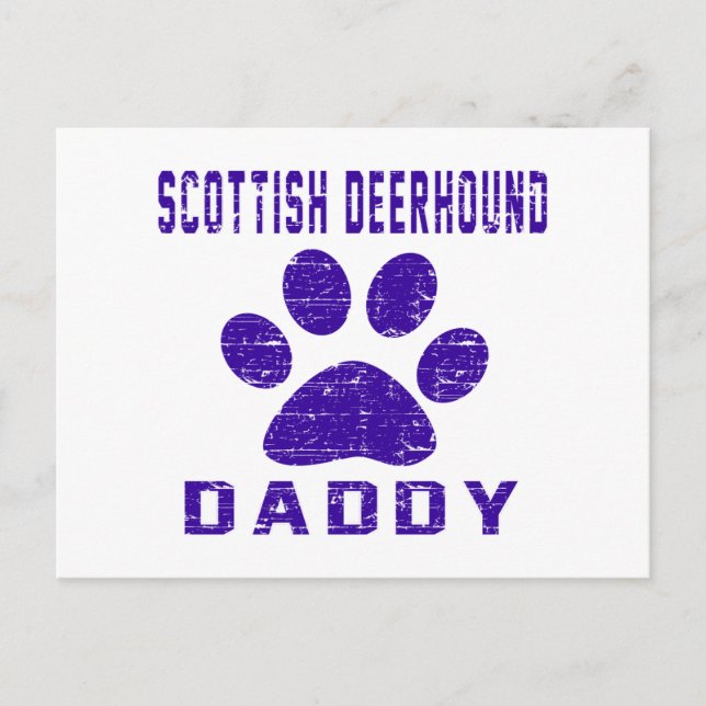 Scottish Deerhound Daddy Gifts Designs Postkarte (Vorderseite)