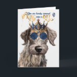 Scottish Deerhound Dog King für Day Funny Birthday Karte<br><div class="desc">Das ist die perfekte Geburtstagskarte für den schottischen Deerhound Hundelvater,  der ein Gefühl von Spaß und Liebe hat.</div>