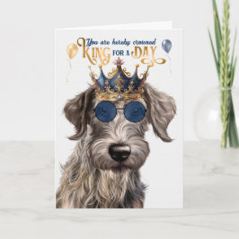 Scottish Deerhound Dog King für Day Funny Birthday Karte