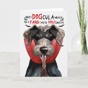 Scottish Deerhound Funny Count DOGcula Halloween Feiertagskarte