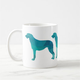 Scottish Deerhound Geometric Pattern Silhouette Kaffeetasse
