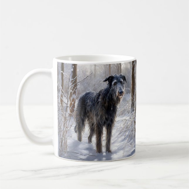 Scottish Deerhound Let It Snow Christmas Kaffeetasse (Links)