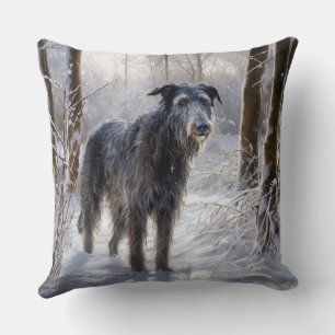 Scottish Deerhound Let It Snow Christmas Kissen