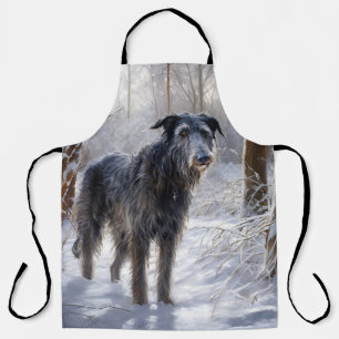 Scottish Deerhound Let It Snow Christmas Schürze