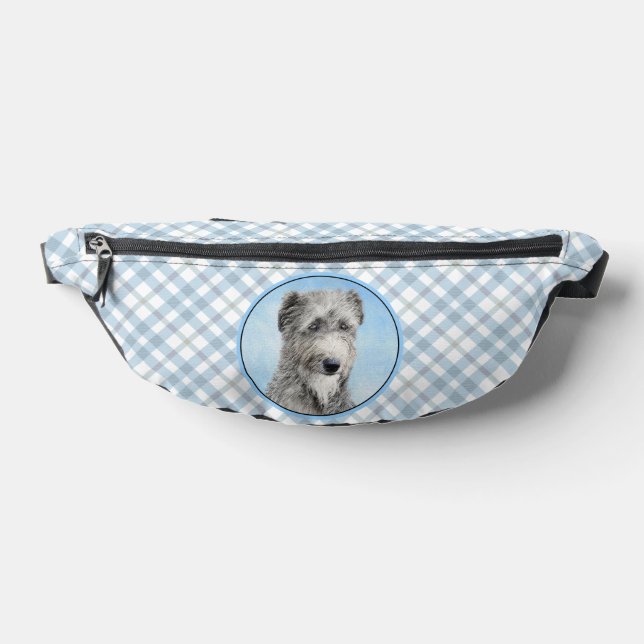 Scottish Deerhound Painting Gray Original Dog Art Bauchtasche (Ablage )