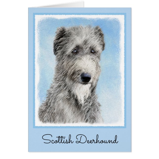Scottish Deerhound Painting - Niedlich Original Do (Vorne)